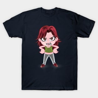 redhead beautiful brunette girls - cartoon character for young girls (choose your twin) T-Shirt